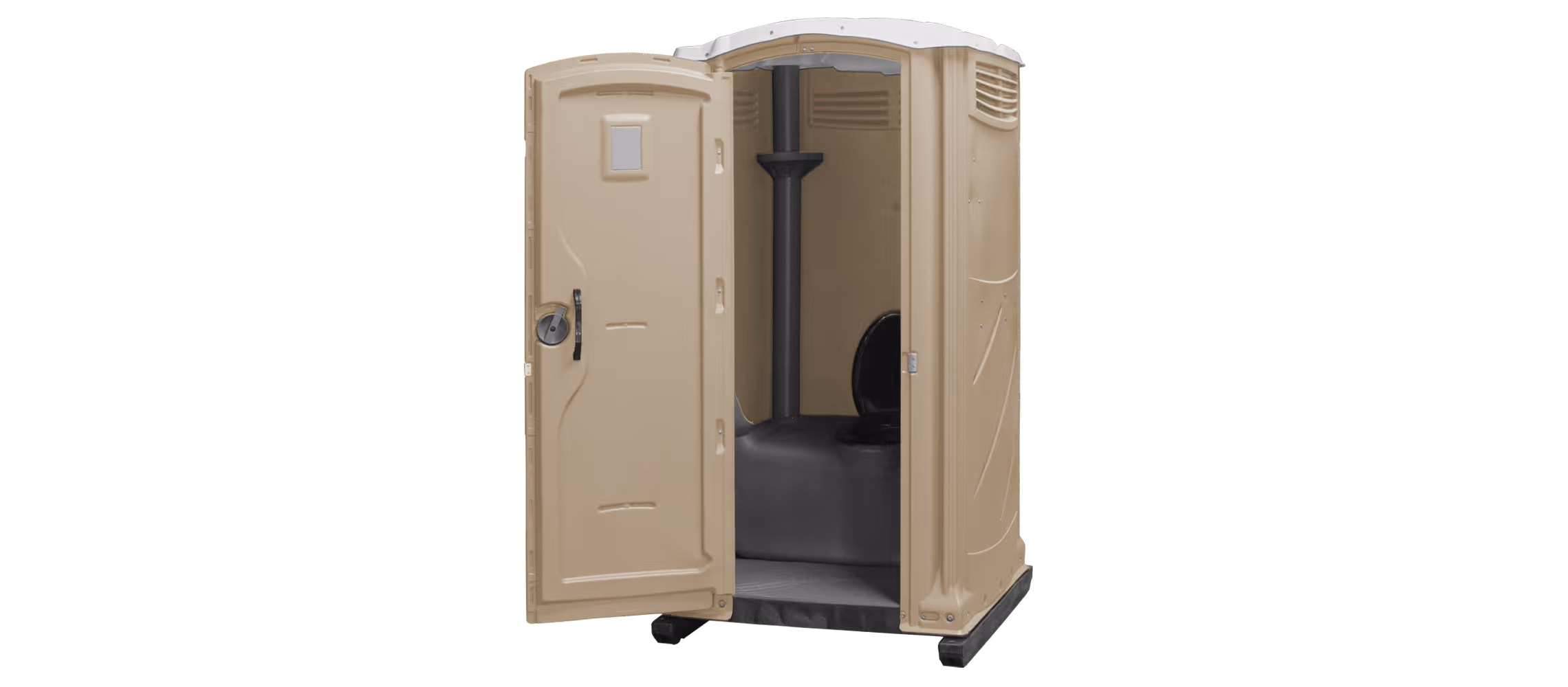 Satellite Industries Maxim 3000 portable restroom in sand finish.